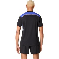Asics Padel Court SS Top Black Cobalt Blue T-shirt  Offer + Cheap