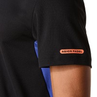 Asics Padel Court SS Top Black Cobalt Blue T-shirt  Offer + Cheap