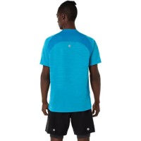 T-shirt Asics Road SS Haut bleu Égéen