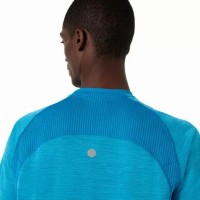 T-shirt Asics Road SS Haut bleu Égéen