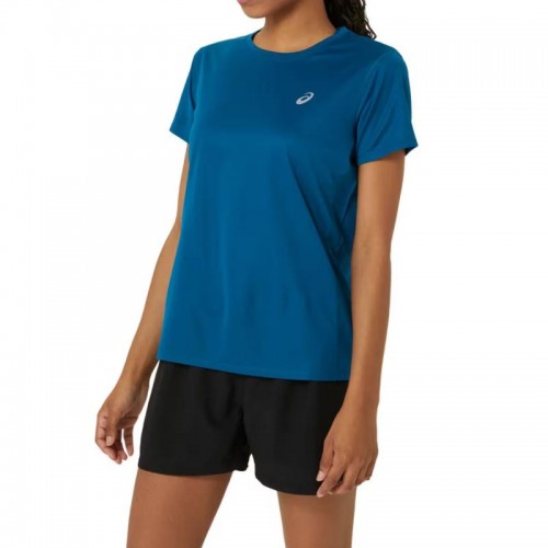 Camiseta Asics Silver Azul Petroleo Mujer Camiseta Asics Silver Azul Petroleo Mujer