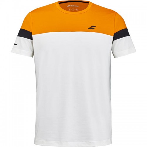 Camiseta Babolat Crew Neck Naranja Crema