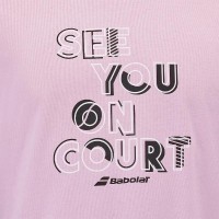 Camiseta Babolat Exercise Message Rosa