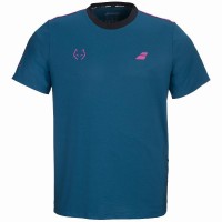 Camiseta Babolat Juan Lebron Collo Alto Tee Azul