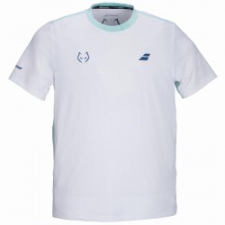 Camiseta Babolat Juan Lebron Tête à col crew Tee Blanco