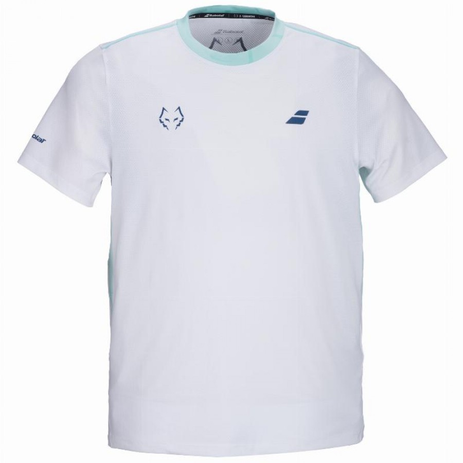 Camiseta Babolat Juan Lebron Tête à col crew Tee Blanco