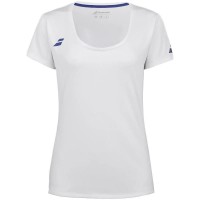 Camiseta Babolat Play Capsleeve Blanco Azul Junior