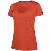 Camiseta Babolat Play Capsleeve Rojo Naranja Junior