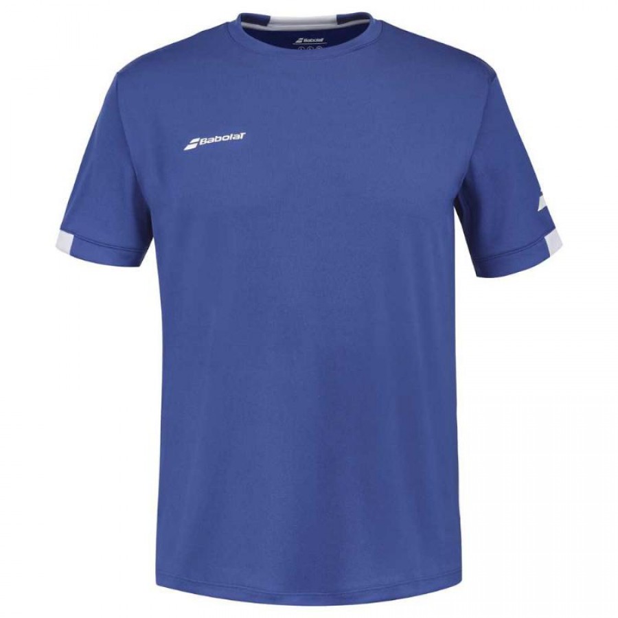 Camiseta Babolat Play Crew Azul Blanco