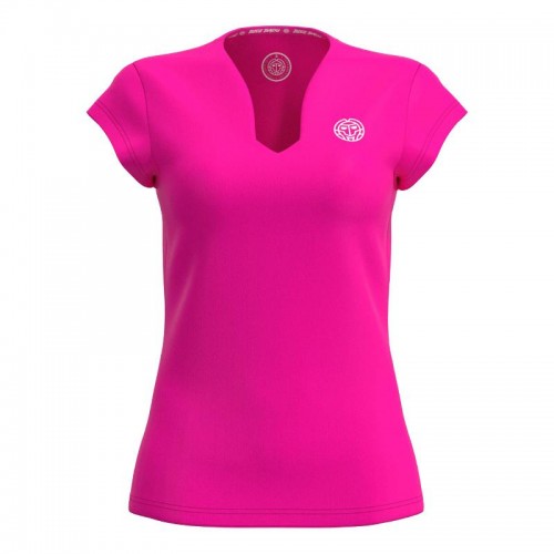 Camiseta Bidi Badu Crew V-Neck Rosa Mujer Camiseta Bidi Badu Crew V-Neck Rosa Mujer