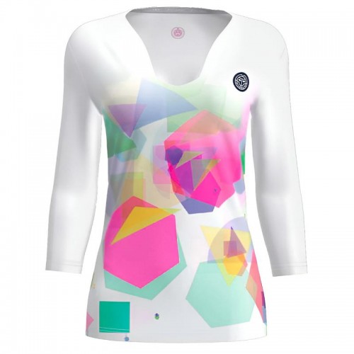 Camiseta Bidi Badu Kaleido V-Neck Blanco Mix Mujer Camiseta Bidi Badu Kaleido V-Neck Blanco Mix Mujer