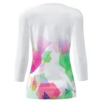 Bidi Badu Kaleido V-Neck Bianco Mix Maglietta Donna  Offerta + Economico
