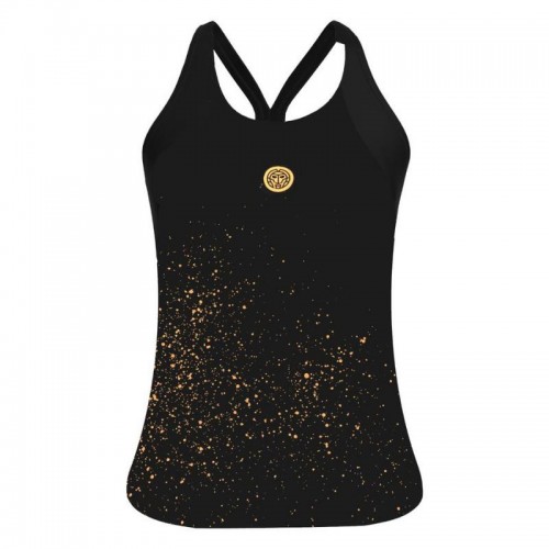Camiseta Bidi Badu Paris Negro Dorado Mujer Camiseta Bidi Badu Paris Negro Dorado Mujer