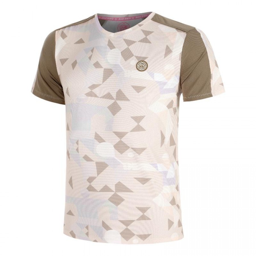 Camiseta Bidi Badu Paris V-Neck Beige Marron  Oferta + Barato