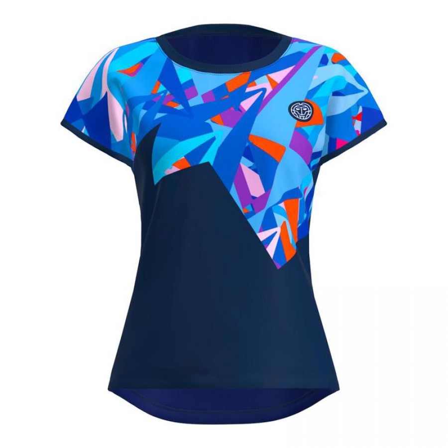 Bidi Badu Spike Capsleeve Bleu Fonce T-Shirt Femme  Offre - Pas cher