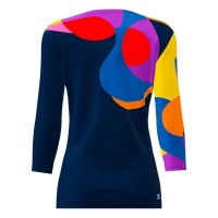 Bidi Badu Twiggy V-Neck Blu Scuro Mix Maglietta da donna  Offerta + Economico