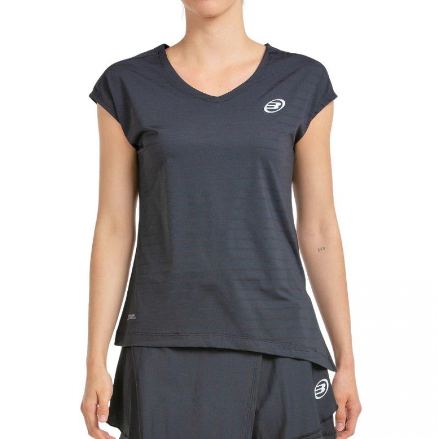 Camiseta Bullpadel Adoros Negro Bicolor  Oferta + Barato
