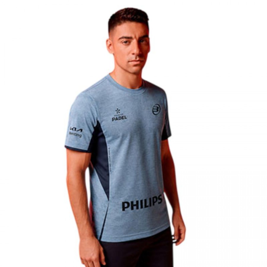 Camiseta Bullpadel Di Nenno Mensa 26I Azul Acero Vigore