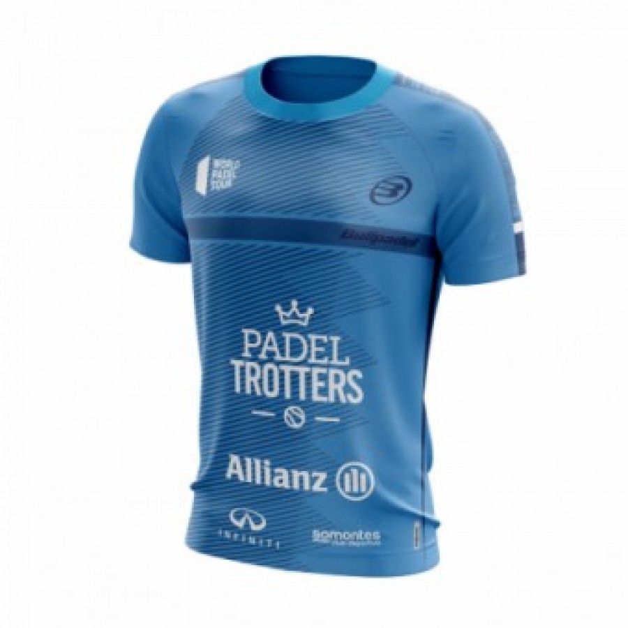 Bullpadel Paquito Navarro Joyce Blue Fluor T-Shirt 2019 II Junior - Barata Oferta Outlet
