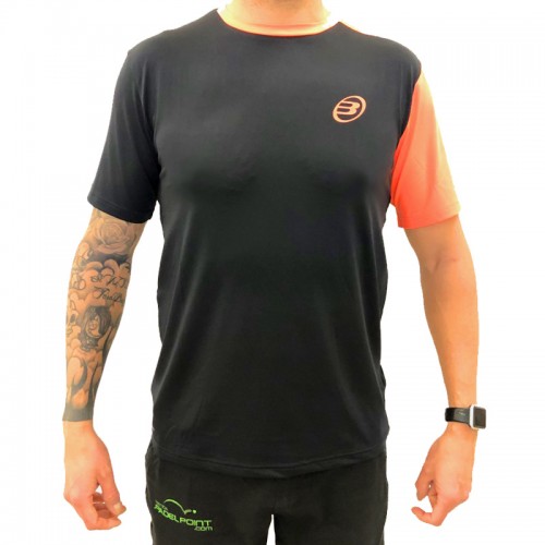 Camiseta Bullpadel Slam Negro Pomelo Fluor Camiseta Bullpadel Slam Negro Pomelo Fluor