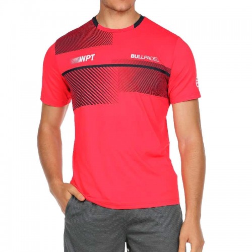Camiseta Bullpadel WPT Redullu Carmesi Fluor Camiseta Bullpadel WPT Redullu Carmesi Fluor