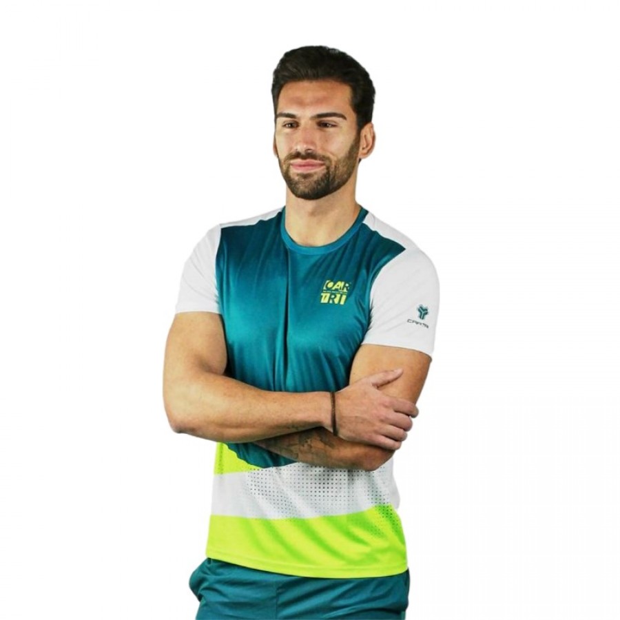 Camiseta Cartri Lukman Verde Blanco  Oferta + Barato