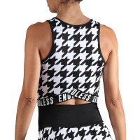 Camiseta Endless Chill Negro Houndstooth  Oferta + Barato