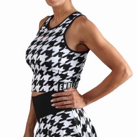 Camiseta Endless Chill Negro Houndstooth  Oferta + Barato
