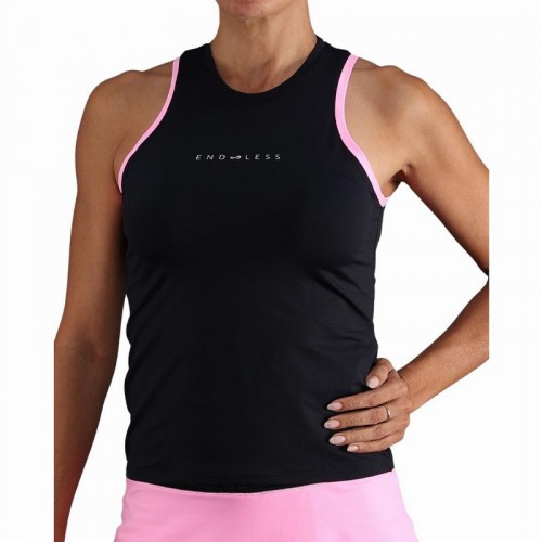 Camiseta Endless Essential Negro Rosa
