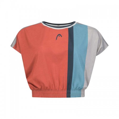 Camiseta Head Crop Top Coral Mujer Camiseta Head Crop Top Coral Mujer