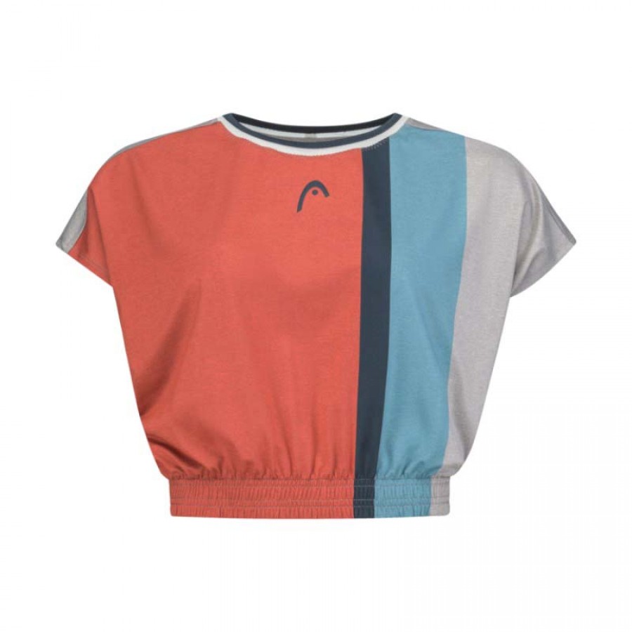 Camiseta Head Crop Top Coral Mujer  Oferta + Barato