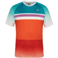Camiseta Head Performance Paris Naranja Azul Royal  Offer + Cheap