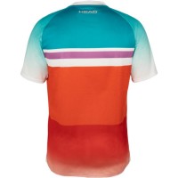 Camiseta Head Performance Paris Naranja Azul Royal  Offer + Cheap