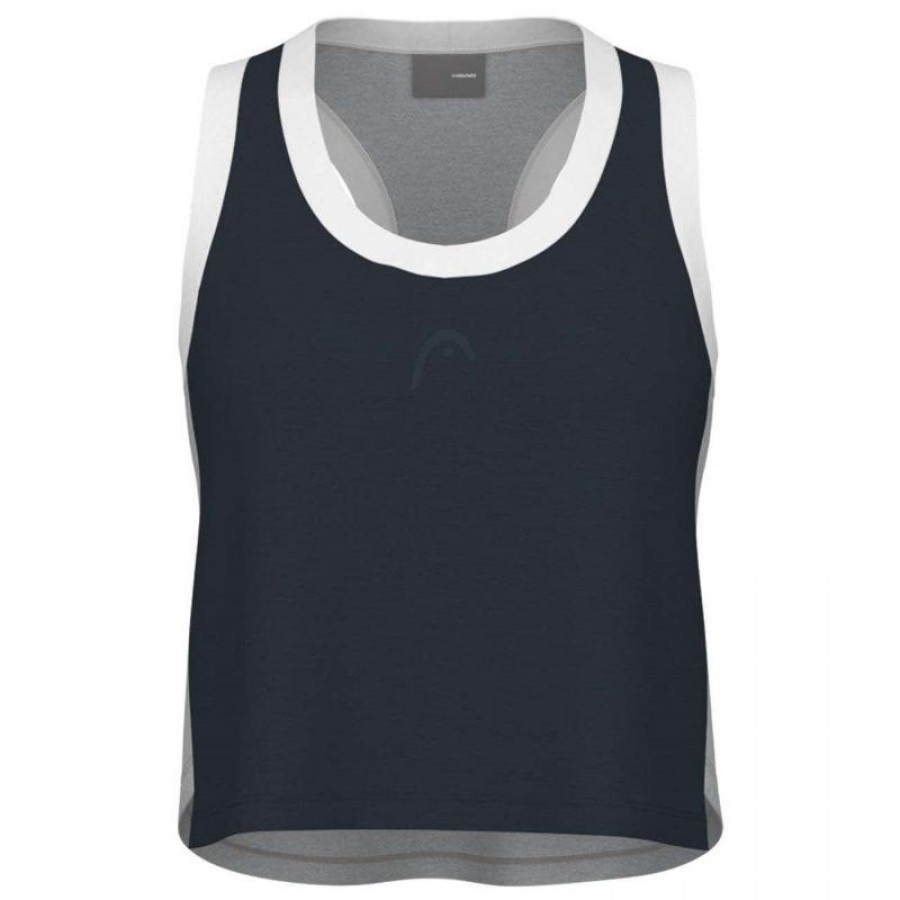Camiseta Head Play Crop Top Azul Marino Gris Mujer  Oferta + Barato