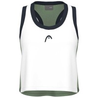 Camiseta Head Play Crop Top Blanco Verde Mujer  Oferta + Barato