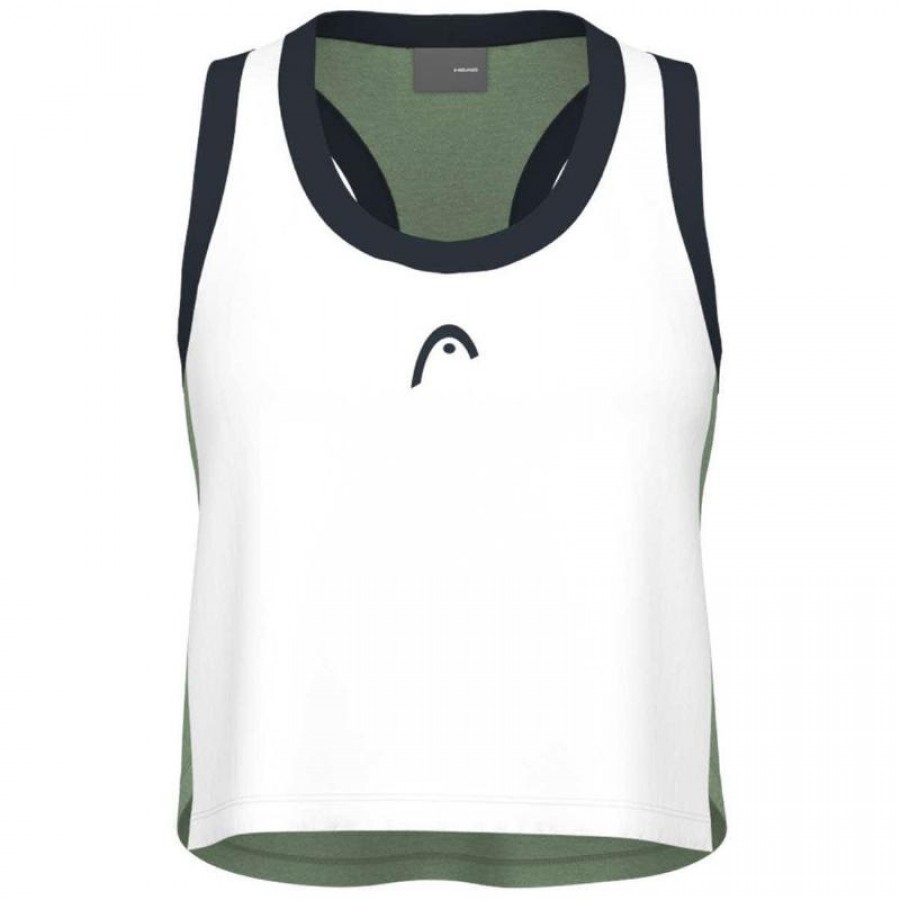 Camiseta Head Play Crop Top Blanco Verde Mujer  Oferta + Barato