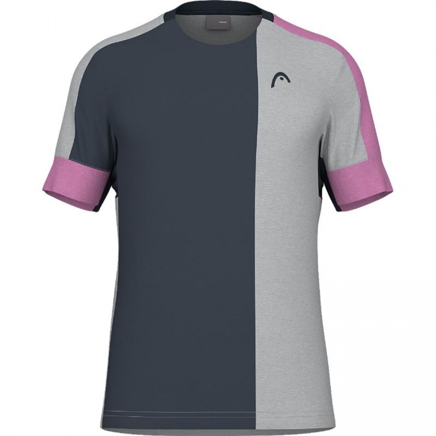 Camiseta Head Play Tech Rosa Gris  Offer + Cheap