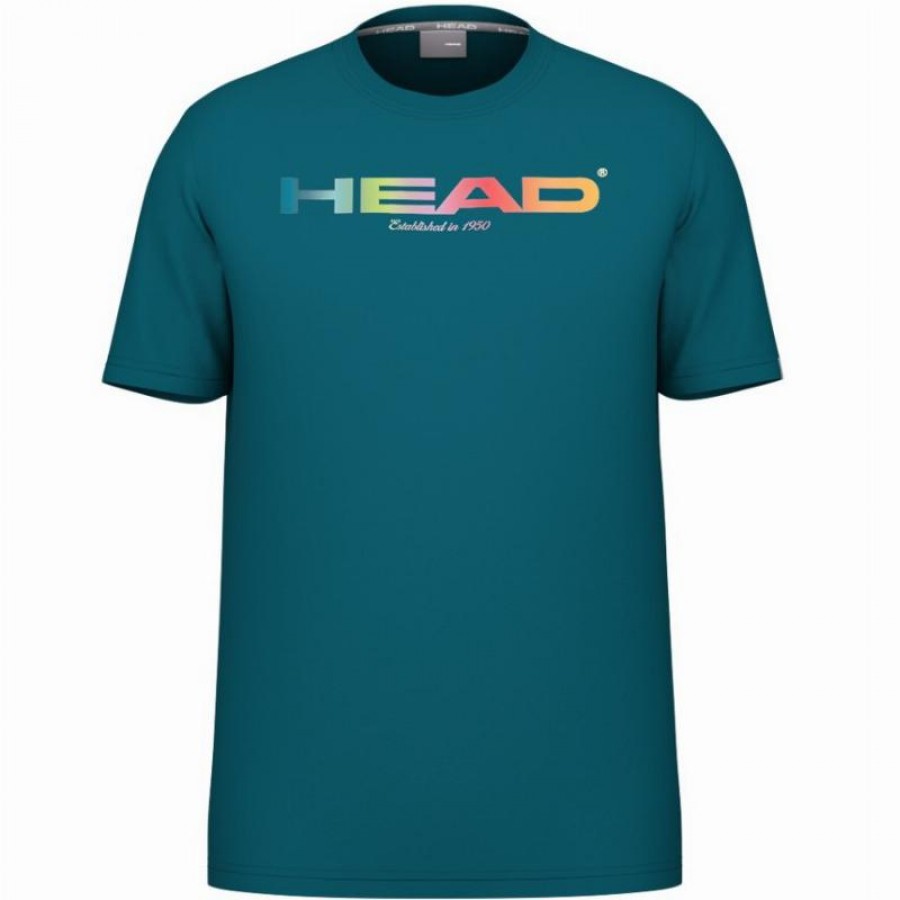 Camiseta Head Rainbow Azul Teal  Oferta + Barato