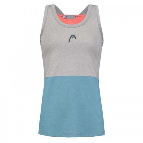 Camiseta Head Tech Top Gris Azul Electrico Mujer Camiseta Head Tech Top Gris Azul Electrico Mujer