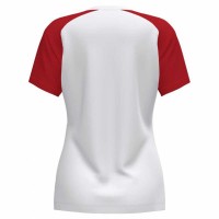 Camiseta Joma Academy IV Blanco Rojo Mujer  Oferta + Barato