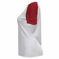 Camiseta Joma Academy IV Blanco Rojo Mujer  Oferta + Barato