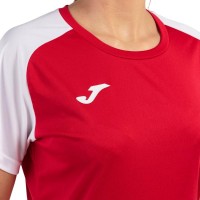 Camiseta Joma Academy IV Rojo Blanco Mujer  Oferta + Barato