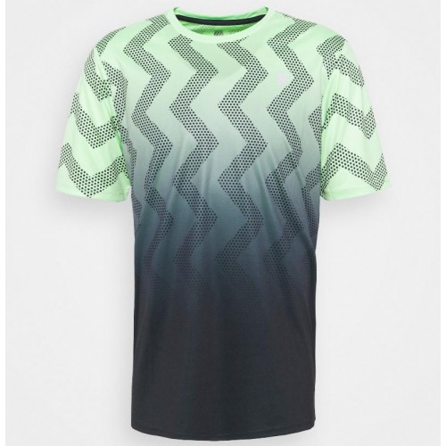 Camiseta Kswiss Hypercourt Print Crew Verde Neon Suave Camiseta Kswiss Hypercourt Print Crew Verde Neon Suave