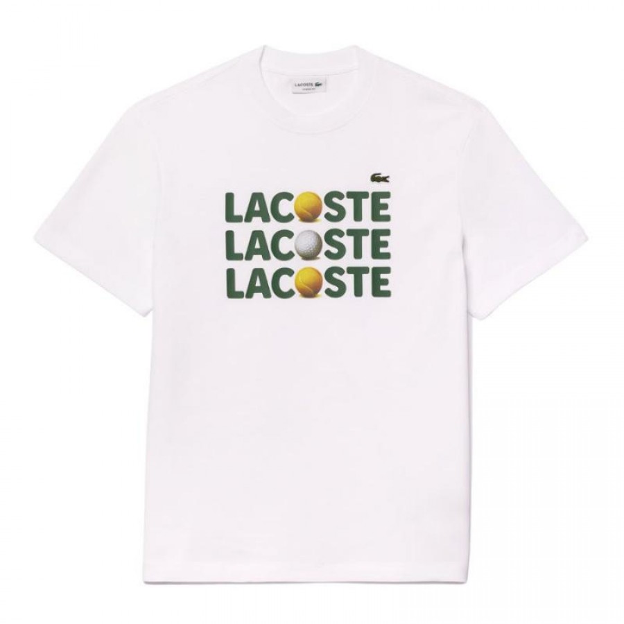 T-shirt Lacoste in cotone bianco  Offerta + Economico