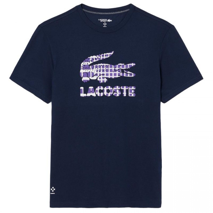 Camiseta Lacoste Daniil Medvedev Tenis Azul Marino  Oferta + Barato