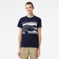 Camiseta Lacoste Novak Djokovic Azul Marino  Oferta + Barato