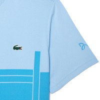 Camiseta Lacoste Novak Djokovic Ultra Dry Azul  Oferta + Barato