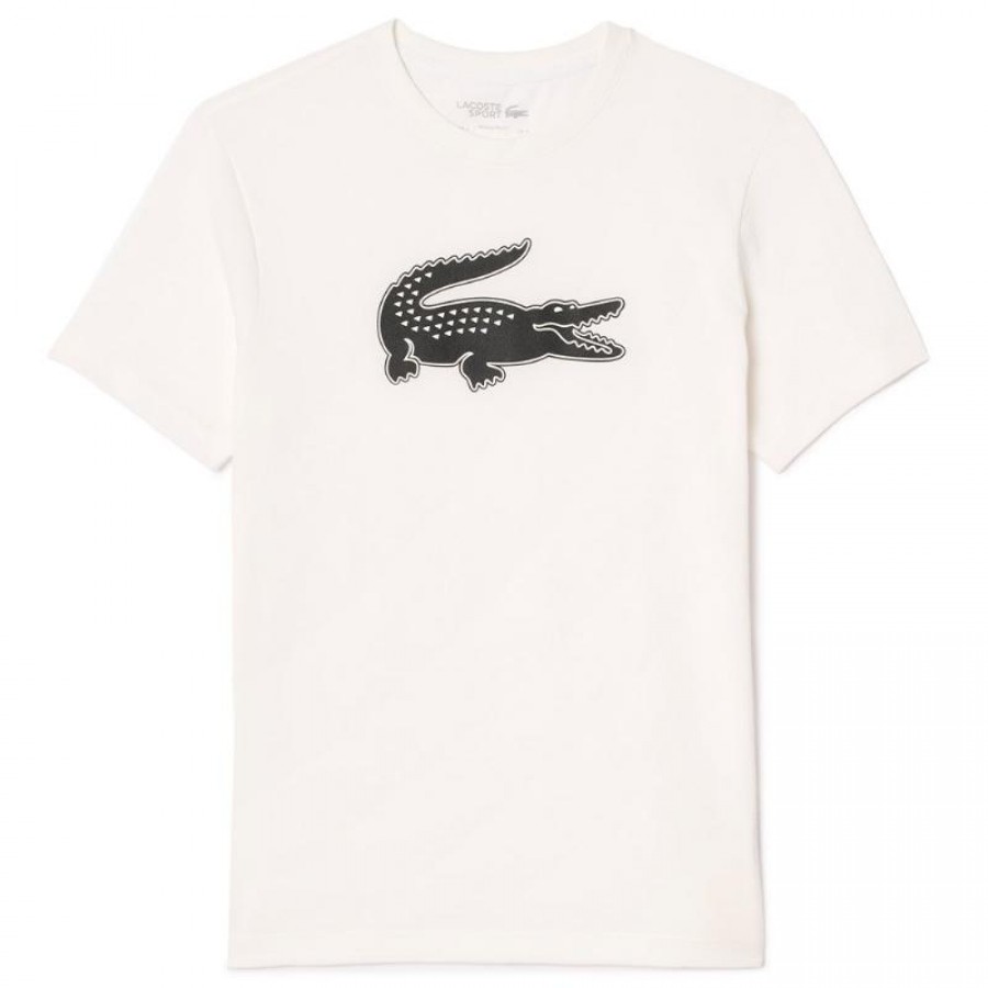 Lacoste Sport T-Shirt Bianco Nero  Offerta + Economico