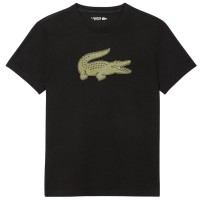 Camiseta Lacoste Sport Negro Kaki  Oferta + Barato