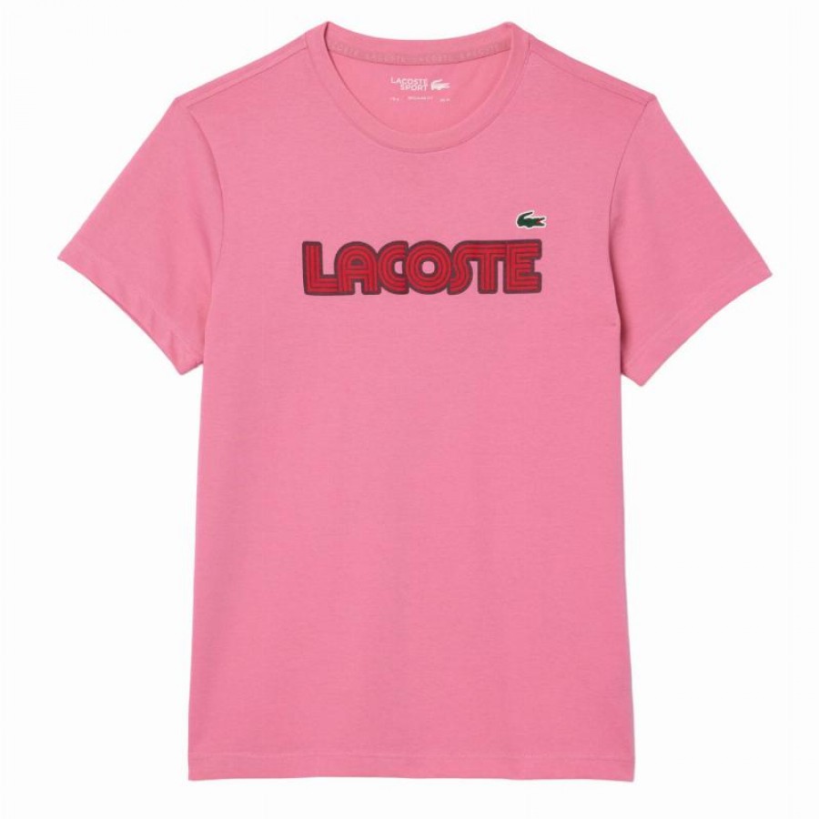 Camiseta Lacoste Sport Punto Rosa Burdeos  Oferta + Barato